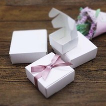 선물 포장 박스 10 개몫 빈티지 크래프트 종이 상자 골판지 수제 비누 상자 흰색 공예 종이 상자 블랙 보석 상자, 9x9x4cm, 하얀