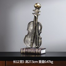 북유럽 장식 앤틱 소품 빈티지 장식품 철제, 골드 바이올린