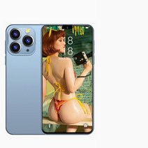 투명케이스 글로벌 버전 휴대폰 언락 안드로이드 13 듀얼 SIM 셀룰러 I15 프로 맥스 6.7HD, 18 Blue