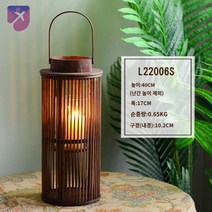 캔들홀더 침실 우드 양초 홀더 장식 대나무 캔들 라탄 등나무 인테리어 캠핑양초, L22006S 당송풍