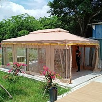 농막 야외 테이블세트 조립식 시스템 파고라 야외가구, V .3m4m 8cm