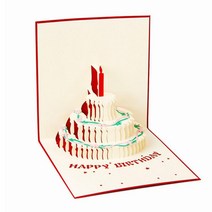 3D입체 팝업카드 (생일케익) 엽서 카드 포토카드