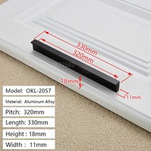 보트수리 골드 알루미늄 합금 모던하고 세련된 캐비닛 도어 손잡이 미국 주방 찬장용 서랍 옷장 문 하드, 21 Black320