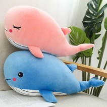 고래인형 바디필로우 모찌인형 긴배게, 블루