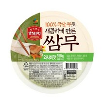 CJ더마켓 반찬 재료 집밥 가정식 하선정 쌈무 와사비맛 무절임 쌈무 절임 장아찌 350G, 30개