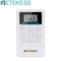 Retekess TR612 휴대용 FM 라디오 포켓 라디오 수신기 3.5mm 이어폰 대형 회의 동시 통역