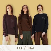 [쇼핑엔티] *시즌오프 3만원 인하* 클로앤차이 기모 자수 풀오버 3종