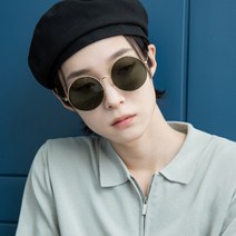 오버사이즈 틴트 렌즈 선글라스 커플 남녀공용 동글이 [E6023]