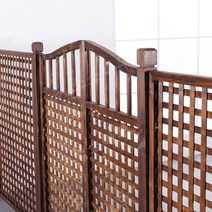 테라스 울타리 빌라 정원 홈 잔디 울타리, 큰, 뾰족한 기둥 6x6x150 cm