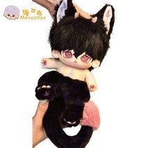 25cm 리나벨 검은고양이 네로 무속성 솜인형 안고자는 몸체 애착인형 여자친구 아이선물, B.누드+골격있기(옷x), 25cmcm