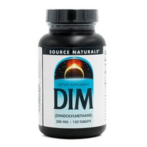 Source Naturals DIM (디인돌리메탄) 200 mg 120 타블렛, 1개