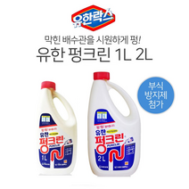배수관 막힘 용해제 펑크린 배수구청소 배수관청소 세정제 트래펑 하수구 뚫어뻥 트레펑 레인보우마켓, 1) 1리터