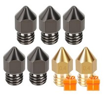 MEGA 5PCS MK8 경화 강철 노즐 02 03 04 05 06 08mm M6 스레드 3D 프린터 용 10MM 필라멘트 Hotend CR10 Ender3, 0.8mm+5PCS add gifts