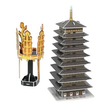 꾸그 3D 입체퍼즐 한국의 문화유산(신라금관과 황룡사9층목탑), 단품, 단품