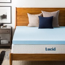 LUCID 7.6cm 젤 메모리폼 통기성 매트리스 토퍼 트윈, 3 Inch