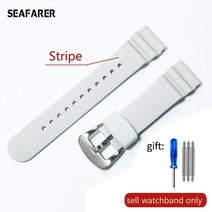 세이코 다이버 스쿠버 시계 밴드 용 22MM 고무 스트랩 프로스펙스 SKX007 손목 마린 마스터, 03 White-steel-2_01 22mm