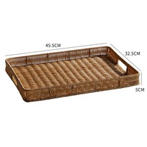 라탄서랍장 라탄 빈티지 안방 다용도실 와이드 작은 뚜껑이있는 북유럽 보관 수납함 서랍장, 라이트 커피 컬러 커버 45.532.55cm, 센토