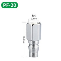 퀵 커플러 공압 피팅 c형 커넥터 고압 커플링 PP20 SP20 PF20 SF20 PH20 SH20 PM20 SM20 공기 압축기, 01 PF-20