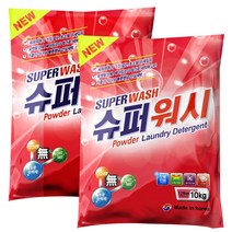 슈퍼워시 찬물 세탁 가루세제, 20kg, 1박스