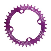자전거크랭크 달팽이 체인 링 104BCD 라운드 32 34 36 38 40 42T 44 46 이빨 좁은 와이드 초경량 MTB 산악 자전거 104 BCD 체인 링, 03 36T, 05 purple