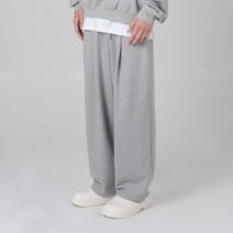 남성 원턱 와이드 스웻팬츠 트레이닝 팬츠 추리닝바지