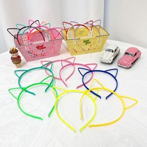 [3시전당일발송] 고양이 머리띠 14color /파티용품 파티햇 소품샵 헤어밴드 홈파티소품 생일파티 생일용품 생일꾸미기 파티소품 할로윈 할로윈파티 할로윈소품, 네온그린
