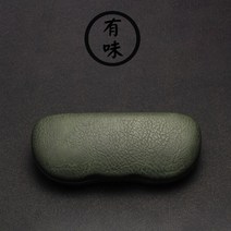 명품 수제 안경케이스 가죽 휴대용 고퀄리티 보관 명품 협찬 공구 쥬얼리 전시함, 그린