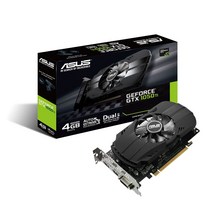 ASUS 에이수스 PH GTX1050TI 4G GeForce GTX 1050 Ti 4GB 피닉스 팬 에디션 DVI D HDMI DP 1.4 게이밍 그래픽 카드, GPU + Riser Cable