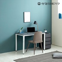 상일리베가구 더스틸 1000 책상+4단서랍장, 화이트오크+오크화이트