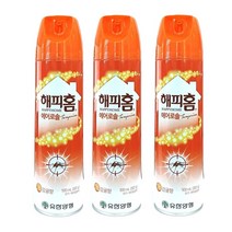 유한) 해피홈 에어로솔 (유성) 감귤향 500ml x 3통