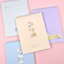 이리눕개 하드커버 상철 스프링 노트 3000 (22), 연하늘