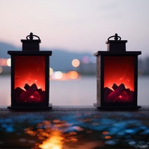 불멍무드등 LED벽난로 모닥불 엔틱무드등 캠핑, F타입(특대형)