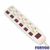 ForU577 써보니 6구접지개별스위치멀티탭 M 박스 15개 멀티탭 생활용품 개별스위치