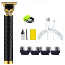 가성비 바리깡 세트 바버샵 왈티컷 이발기 왈베렛 멀티 이미용기 미용실 잔털 셀프 가정용, A.블랙골드-USB 충전 베이직 세트