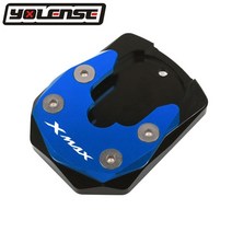 xmax300 용품 cnc 알루미늄 오토바이 kickstand 확대 플레이트 패드 사이드 스탠드 확대기 오토바이 yamaha x-max 300 xmax300 xmax, 푸른