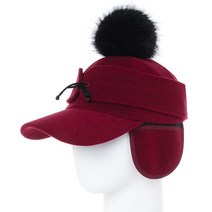 보그너 AK수원점 보그너골프 여성 리본 방울 볼캡 0122421402(27), 레드/Free