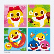 [에이블]DIY 페인팅 아기상어 그림그리기 20X20, 숫자놀이