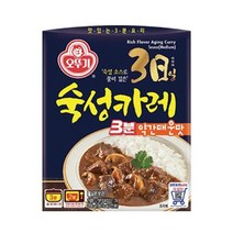 오뚜기 간편식 레토르트 3일 숙성카레 3분 약간 매운맛 200g 집반찬 자취요리 3분요리, 12개