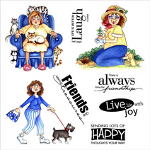 mangocraft old lady happy life cutting dies clear stamp set stencils for decor diy 스크랩북 카드 embossing, 다이스와 스탬프 세트