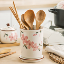 알뜰살림 꽃이피다 도자기 수저통