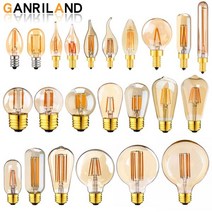E14 E27 LED 전구 220V 밝기 조절 빈티지 필라멘트 T22 1W 레트로 백열 장식 Led 조명 램프 앰플, C7G 0.5W E14 220V, 그렇습니다, Gold Tint