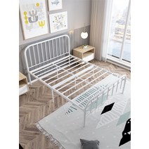 북유럽 철제 침대 강철 1인 2인용 기숙사 숙소 선반 diy 조립형 프레임, 1800mm*2000mm 옵션1