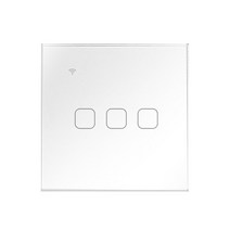 와이파이보일러 조절기 난방 절약 스마트 어플 무선 EU 1/2/3 Gang TUYA 와이파이 터치 스위치 홈 벽 원격 제어 Alexa 및 Google 홈과 함께 작동, [07] 3-Gang white, [01] EU 표준