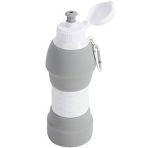 휴대용 키친프리 실리콘 물병 600ml 그레이, 단품