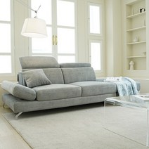 마루이 메이트 오픈 3인 기능성 방수 아쿠아텍스 패브릭 조야 스윙 소파(스툴포함), 좌형, 그레이