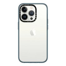 CASETiFY 컴팩트 아이폰 14 프로 케이스 [2X 군용 등급 낙하 테스트 / 1.2m(4피트) 낙하 보호] - 투명 블랙