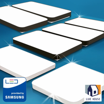 국산 LED 거실 조명 안방 천장등 전등 교체, 1. 거실6등 180w, 블랙 / 리모콘