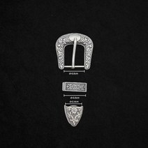클립버클 비너고리 가방연결고리 가방디링 벨트버클 허리띠버클 청동 민족 금속 후크 3 개 핀 버클 벨트 인쇄 허리 액세서리 3cm 직경 1 세트, 2.Inner Diam3cm - Antique silv