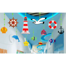 어린이집 유치원 바다 양면 모빌 여름 환경구성 데코, L