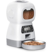 강아지 자동급식기 New 3.5L ABS Automatic Pet Feeder Smart Pet Feeding Timer For Small Cats Dogs Dual Power S, Button_Japan Standard